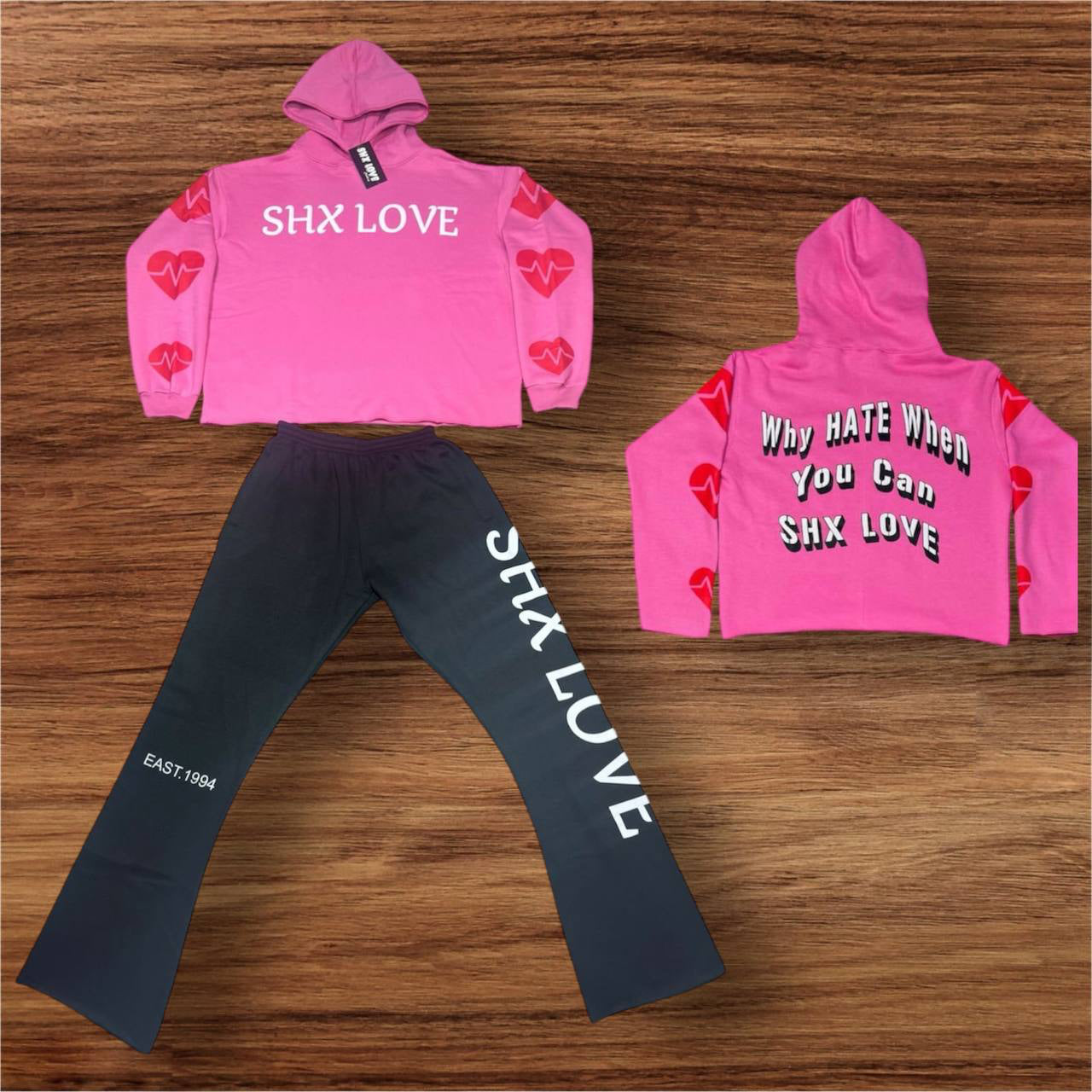 SHX LOVE Pink Set HOODIE ONLY