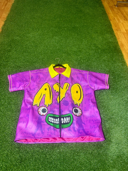 SELF MADE MONSTER 1of1  LEATHER ZIP UP